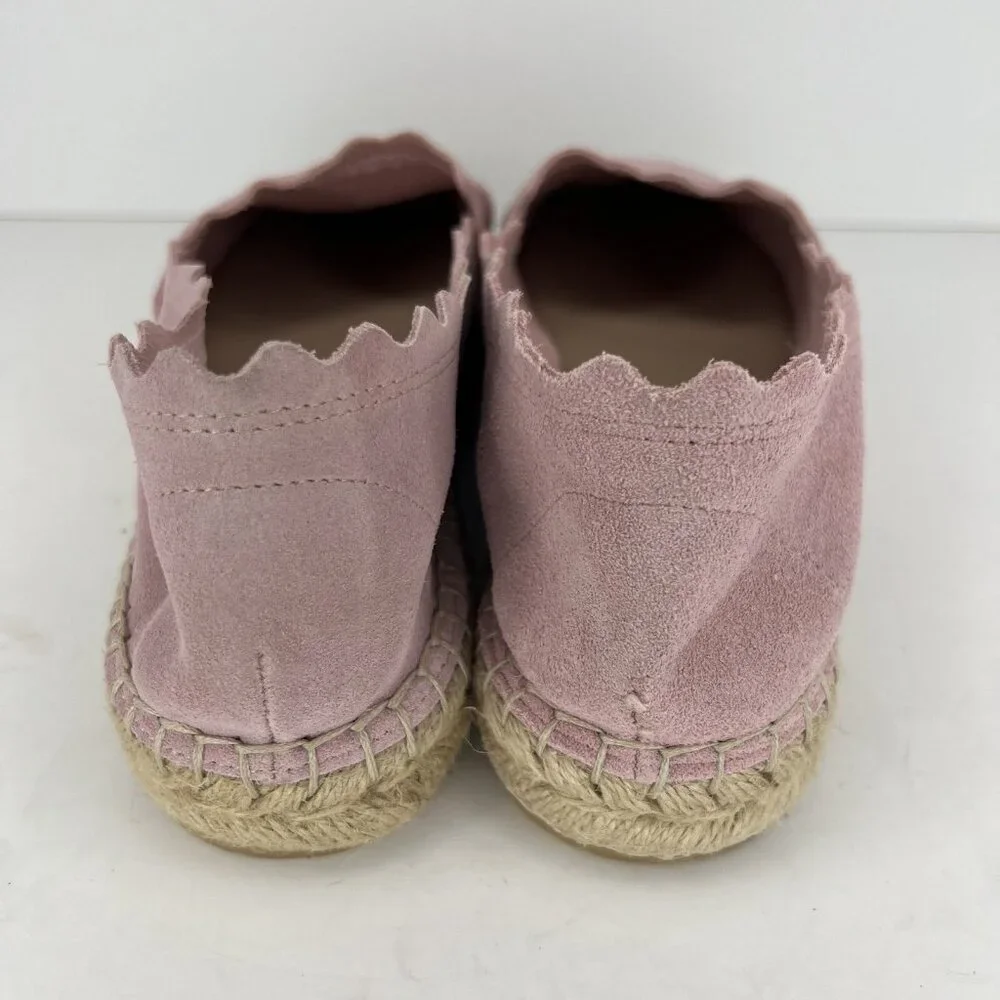 Steve Madden Pink Suede Slip-On Womens Size 7.5 Espadrilles Breathable Flats